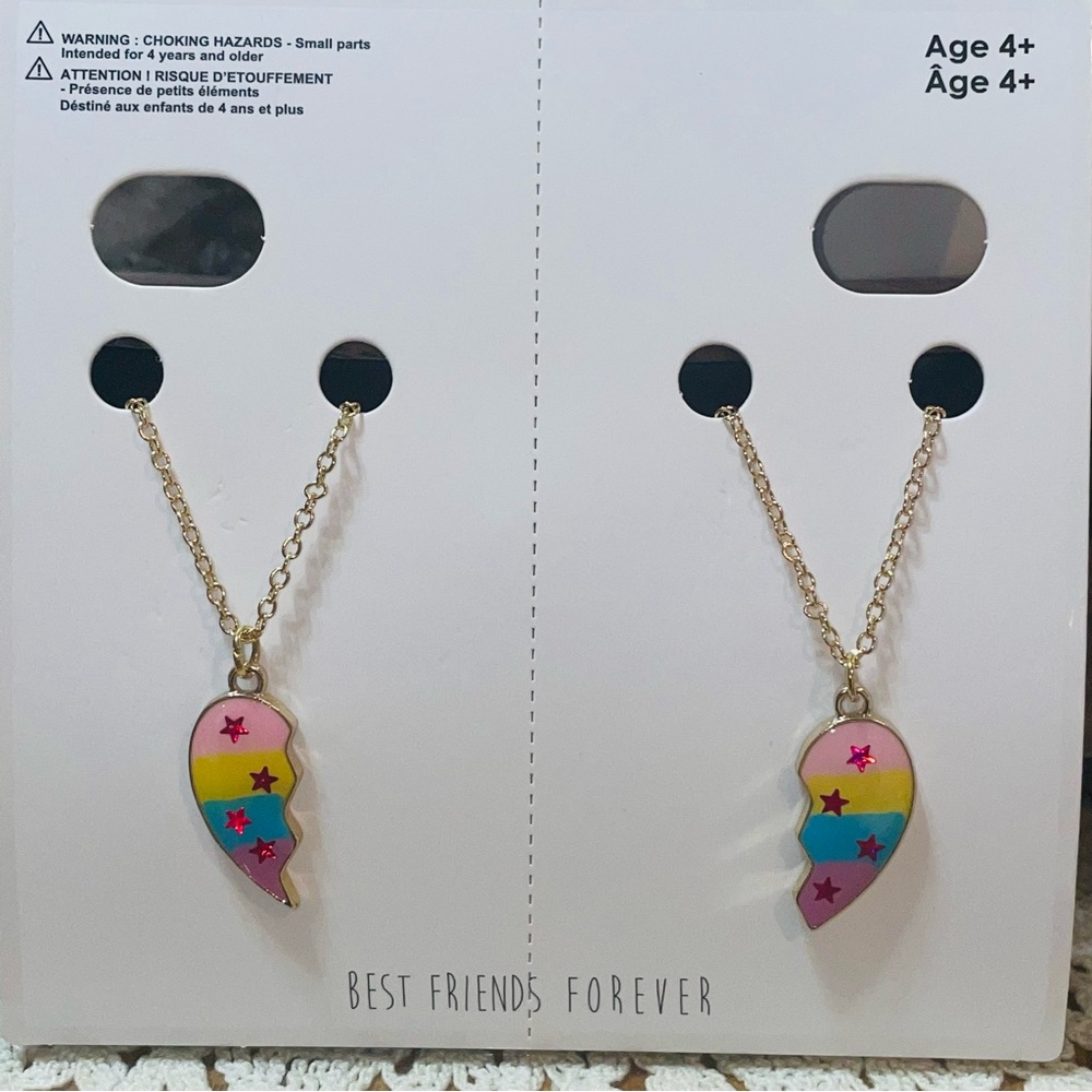 Best Friends Forever Heart Necklaces - Picture 3 of 5